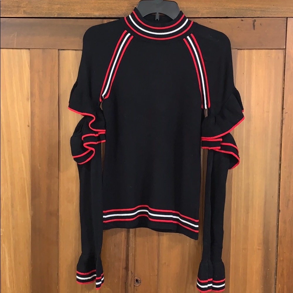 Belle Vere Varsity Mock Neck Sweater